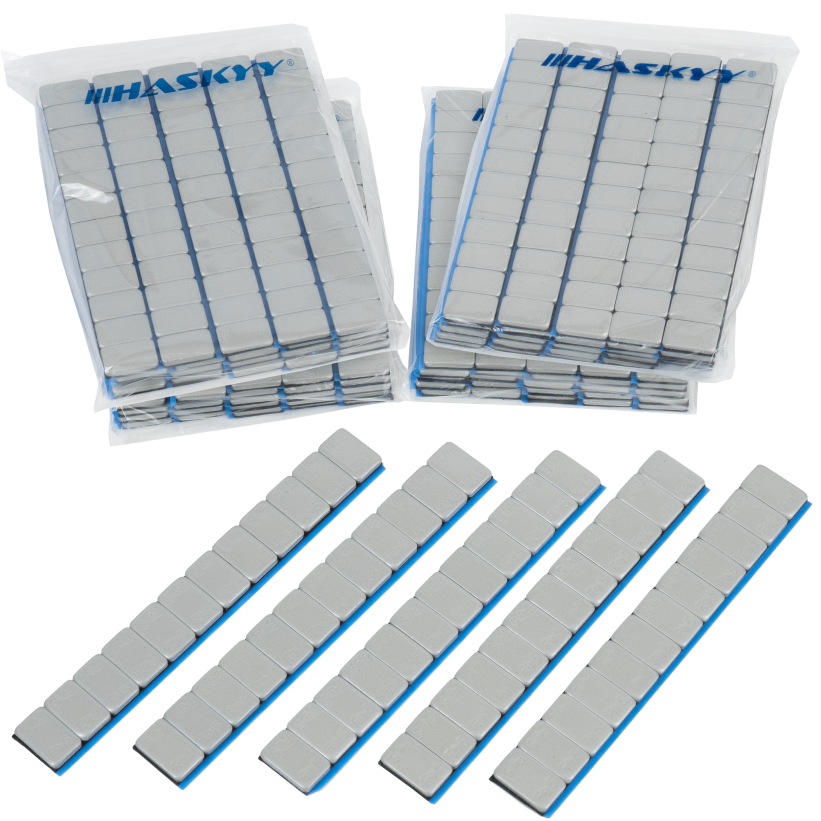 100 Strisce STIX Pesi Adesivi 60G (5+10G), Acciaio, Zincato, Nero - Foto 7